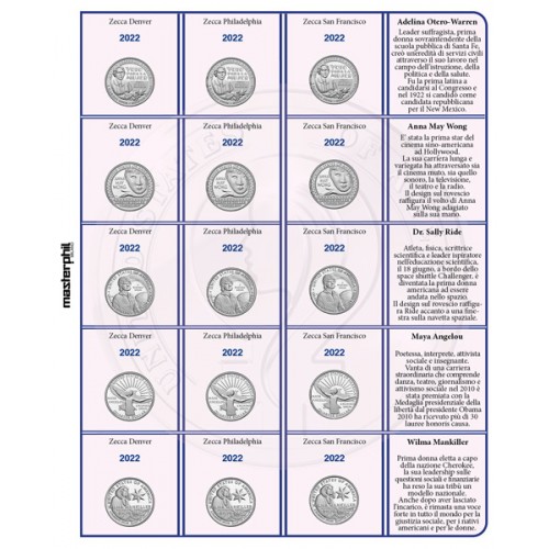 Foglio 2022 per 1/4$ American Women