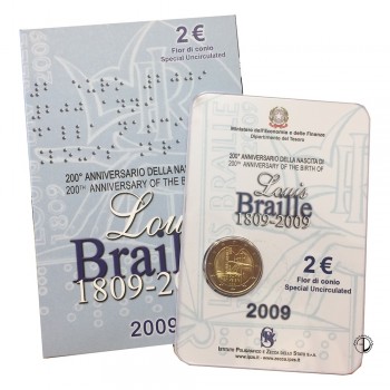 Italia - 2009 - 2€ Louis Braille