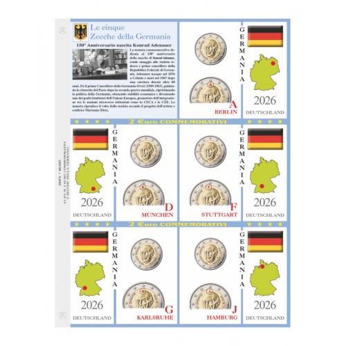 Abafil Fogli 2€ Germania 2026 5z....
