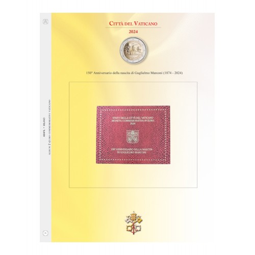Abafil Vaticano Foglio 2€ 2024 - Marconi