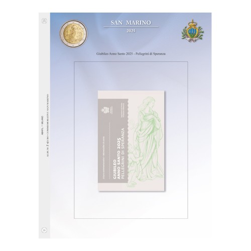 Abafil S.Marino Foglio 2€ 2025 Giubileo
