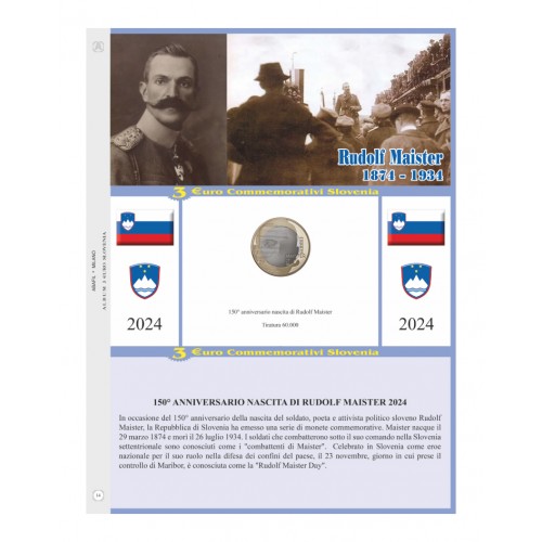 Foglio Slovenia 3€ Comm. 2024 - Abafil