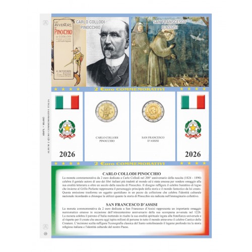 Foglio Italia 2026 2€ comm. - Abafil