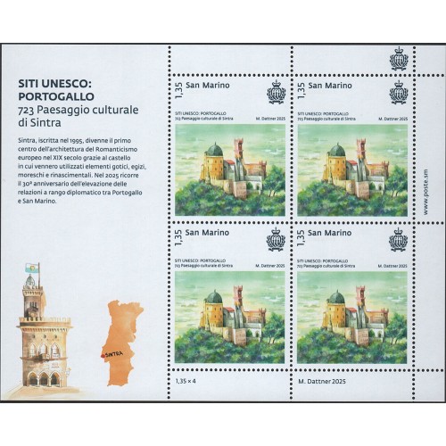 San Marino 2025 - MF Siti Unesco, 4v.
