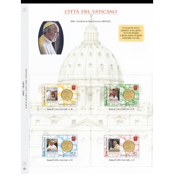 Fogli Vaticano Stamps&Coincard 2024 Pontificato - Abafil