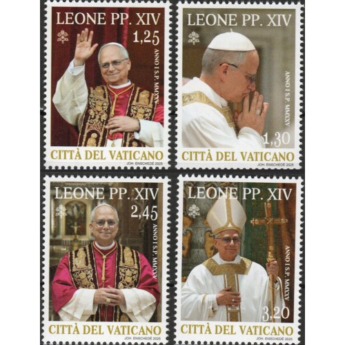Vaticano 2025 - Papa Leone, 4 v.