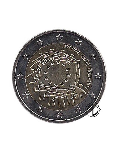 Cipro - 2015 - 2€ 30° Bandiera