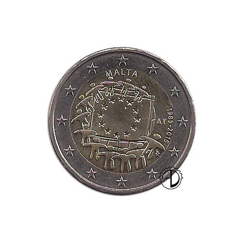 Malta - 2015 - 2€ 30° Bandiera