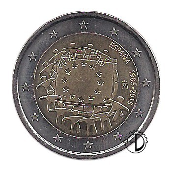 Spagna - 2015 - 2€ 30° Bandiera