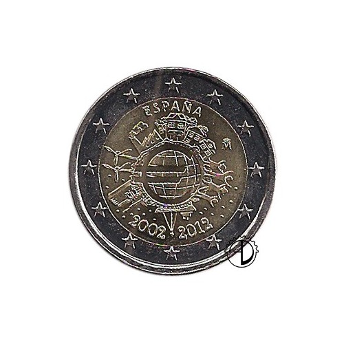 Spagna - 2012 - 2€ Decennale Euro