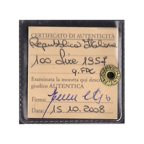 Repubblica Italiana 1962 100 lire Minerva