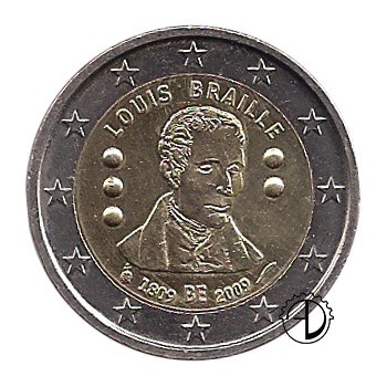 Belgio - 2009 - 2€ Louis Braille