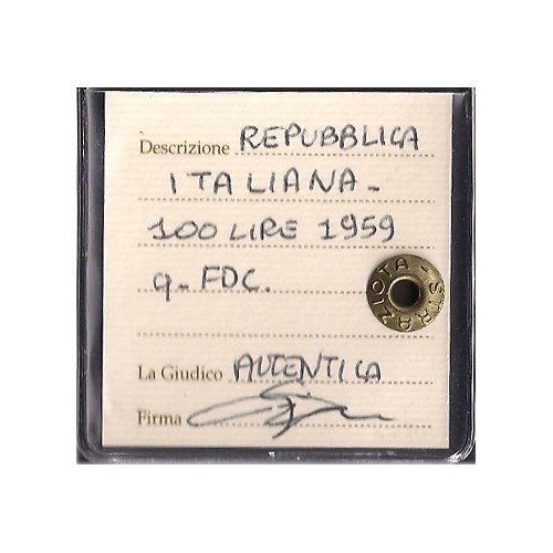 Repubblica Italiana 1957 100 lire Minerva