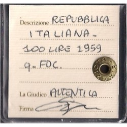 Repubblica Italiana 1957 100 lire Minerva
