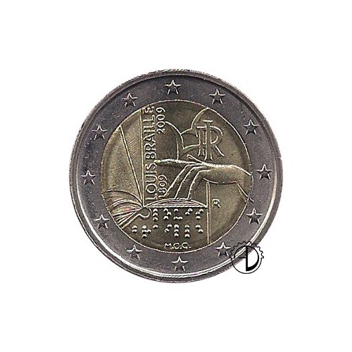 Italia - 2009 - 2€ Louis Braille