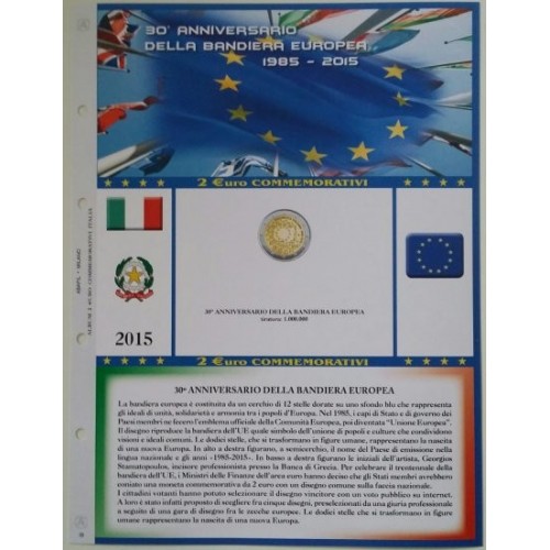Abafil Italia 2015 Bandiera 2€ comm.