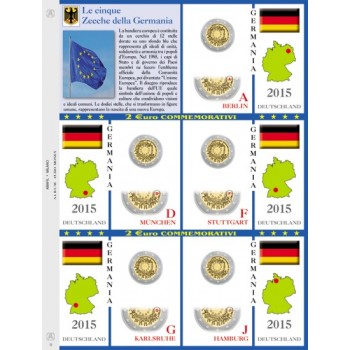 Abafil Fogli 2€ Germ. 2015 Bandiera 5zecche