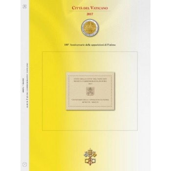 Abafil Vaticano Foglio 2€ 2017 Fatima