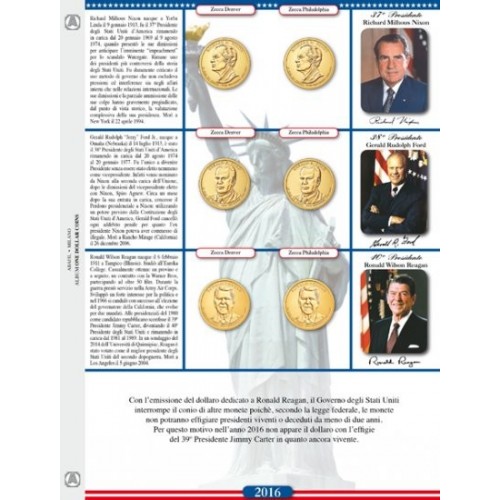 Abafil One Dollar Coins - Foglio 2016