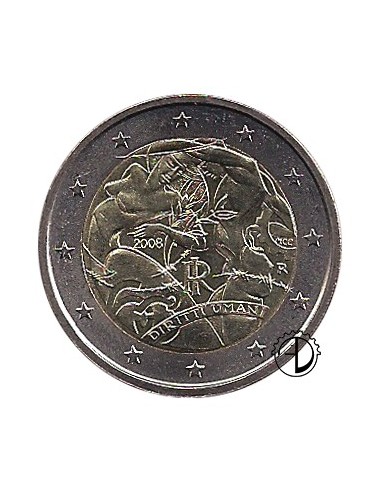 Italia - 2008 - 2€ Diritti dell'Uomo