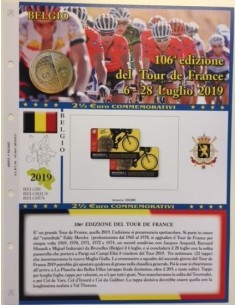 Abafil Foglio 2,5€ 2019 Belgio Tour de France