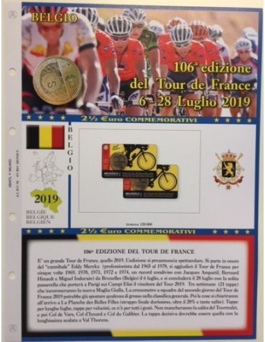 Abafil Foglio 2,5€ 2019 Belgio Tour de France