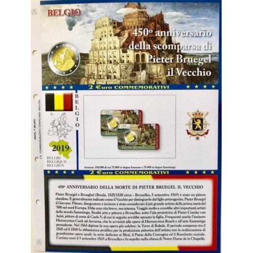 Abafil Foglio 2€ 2019 Belgio Bruegel