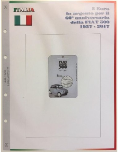 Abafil Italia 5€ Foglio 2017 - Fiat 500