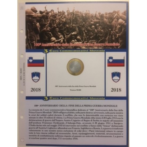 Abafil Slovenia 3€ Comm. Foglio 2018