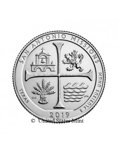 USA 1/4$ 2019 San Antonio Missions