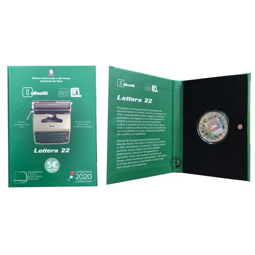 Italia - 2020 - 5€ Olivetti Verde