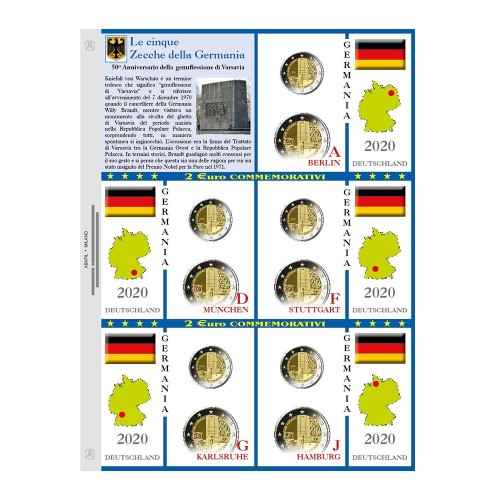 Abafil Fogli 2€ Germania 2020 5z. Varsavia