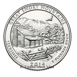 USA 1/4$ 2014 Great Smoky M.