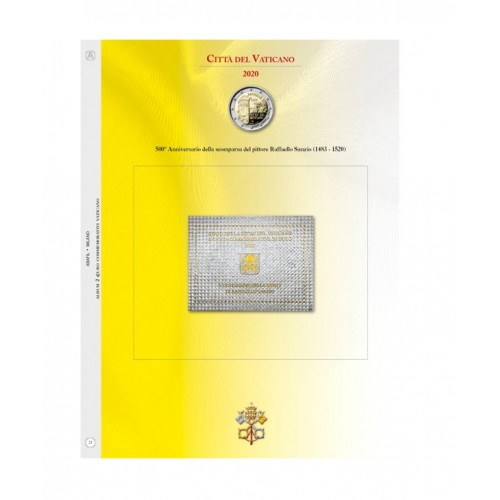 Abafil Vaticano Foglio 2€ 2020 -Raffaello