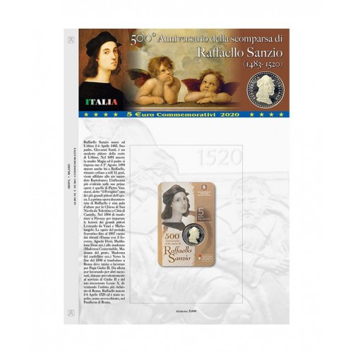 Abafil Italia 5€ Foglio 2020 - Raffaello