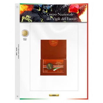 Foglio Italia 2€ 2020 Vigili del Fuoco in Coincard - Abafil