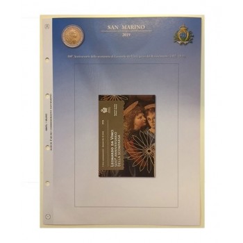Abafil S.Marino Foglio 2€ 2019 Leonardo