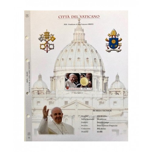 Abafil Fogli Vaticano Coincard 2020 Pontificato