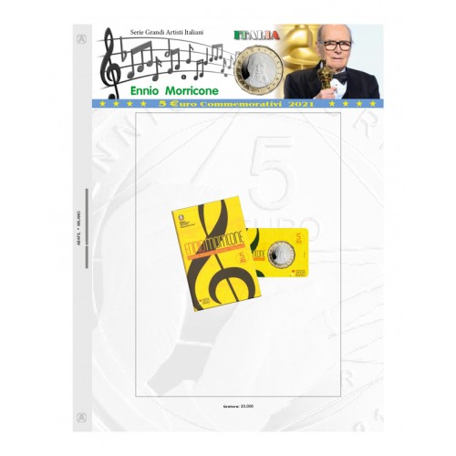 Abafil Italia 5€ Foglio 2021 - Morricone