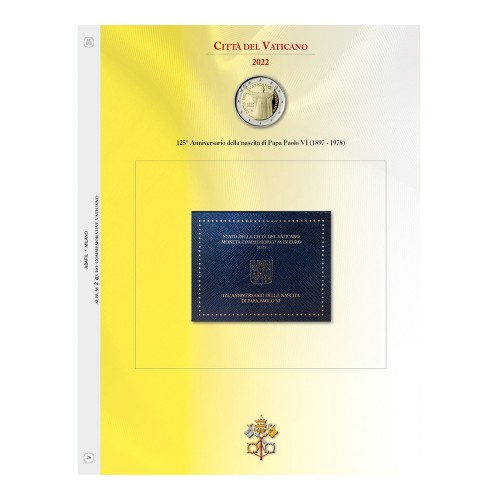 Abafil Vaticano Foglio 2€ 2022 -...