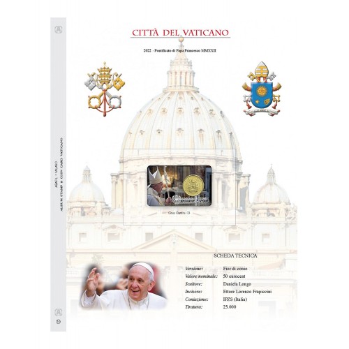 Fogli Vaticano Coincard 2022 50cent -...