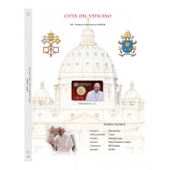 Fogli Vaticano Coincard 2022 1€ - Abafil