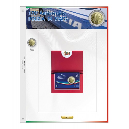 Foglio Italia 2€ 2022 Polizia in...