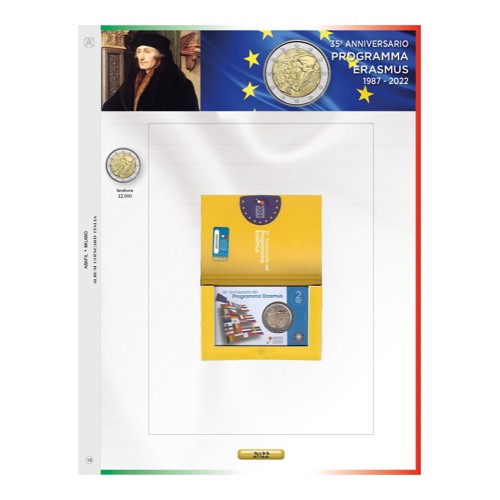 Foglio Italia 2€ 2022 Erasmus in...