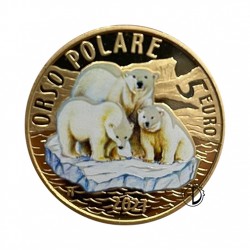 OFFERTA! Italia - Cofanetto 5€ Tigre, Orso, Giaguaro, Elefante Africano e Koala