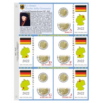 Abafil Fogli 2€ Germania 2022 5z. Erasmus