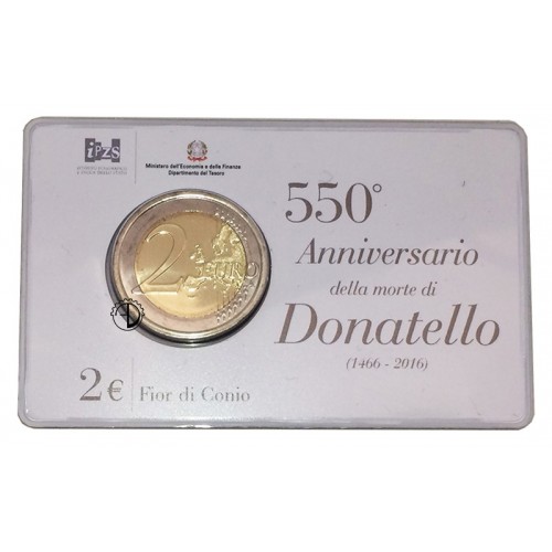 Italia - 2016 - 2€ Donatello Blister