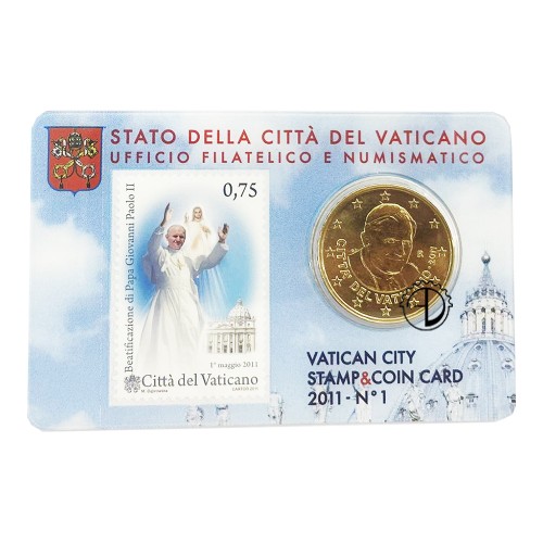 Vaticano - 2011 - Stamp&Coin Card (n.1)