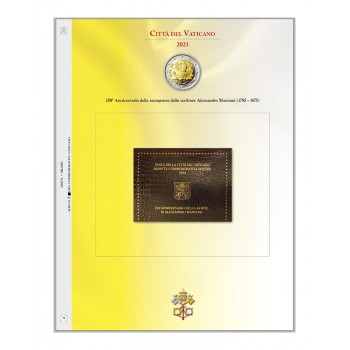 Abafil Vaticano Foglio 2€ 2023 - Manzoni