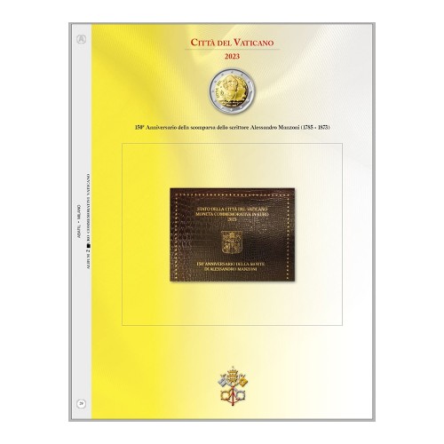 Abafil Vaticano Foglio 2€ 2023 - Manzoni